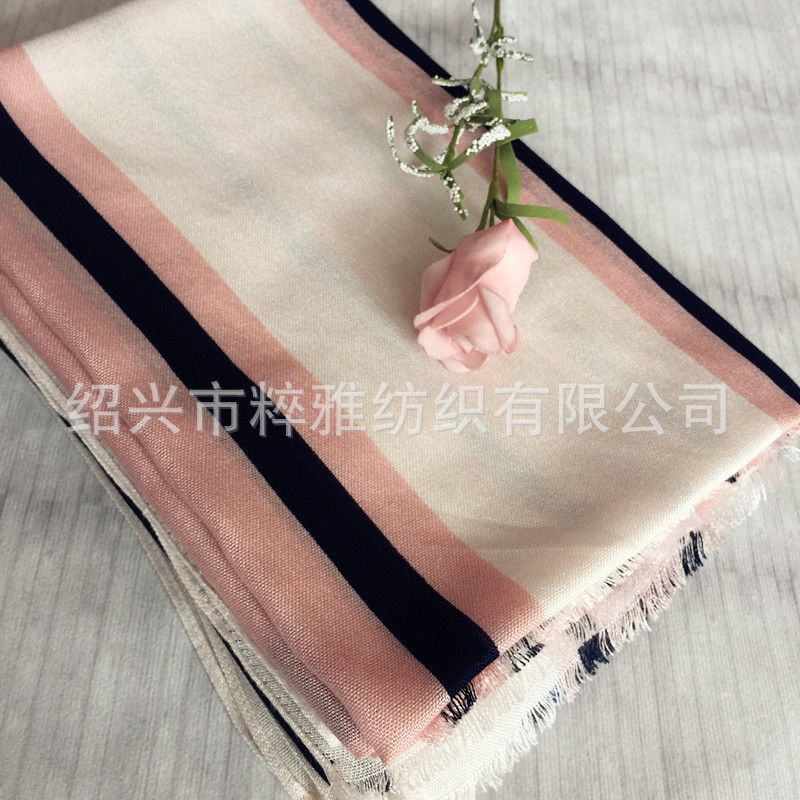 Cotton printed beach scarf, summer striped printed sarong, autumn and winter warm decorative scarf, long cotton scarf for men and women pic 4