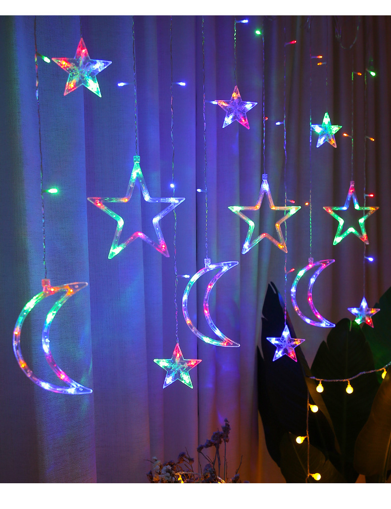 أضواء جديدة من طراز LED البرونزية، أضواء الستائر والنجوم والمصابيح الشرائح الثلجية pic 20