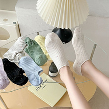 女中筒袜春夏袜子女堆堆袜纯棉条纹袜学院风拉拉袜长筒袜白色袜女详情9