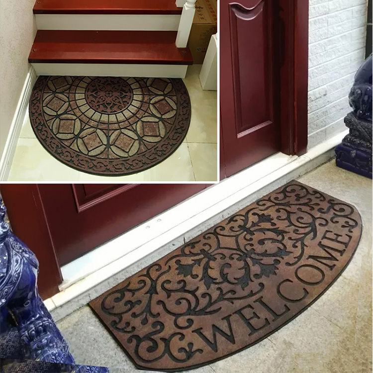 欧式大门口地垫入户门垫半圆形室外门外橡胶塑料门前进门踩脚垫子详情9