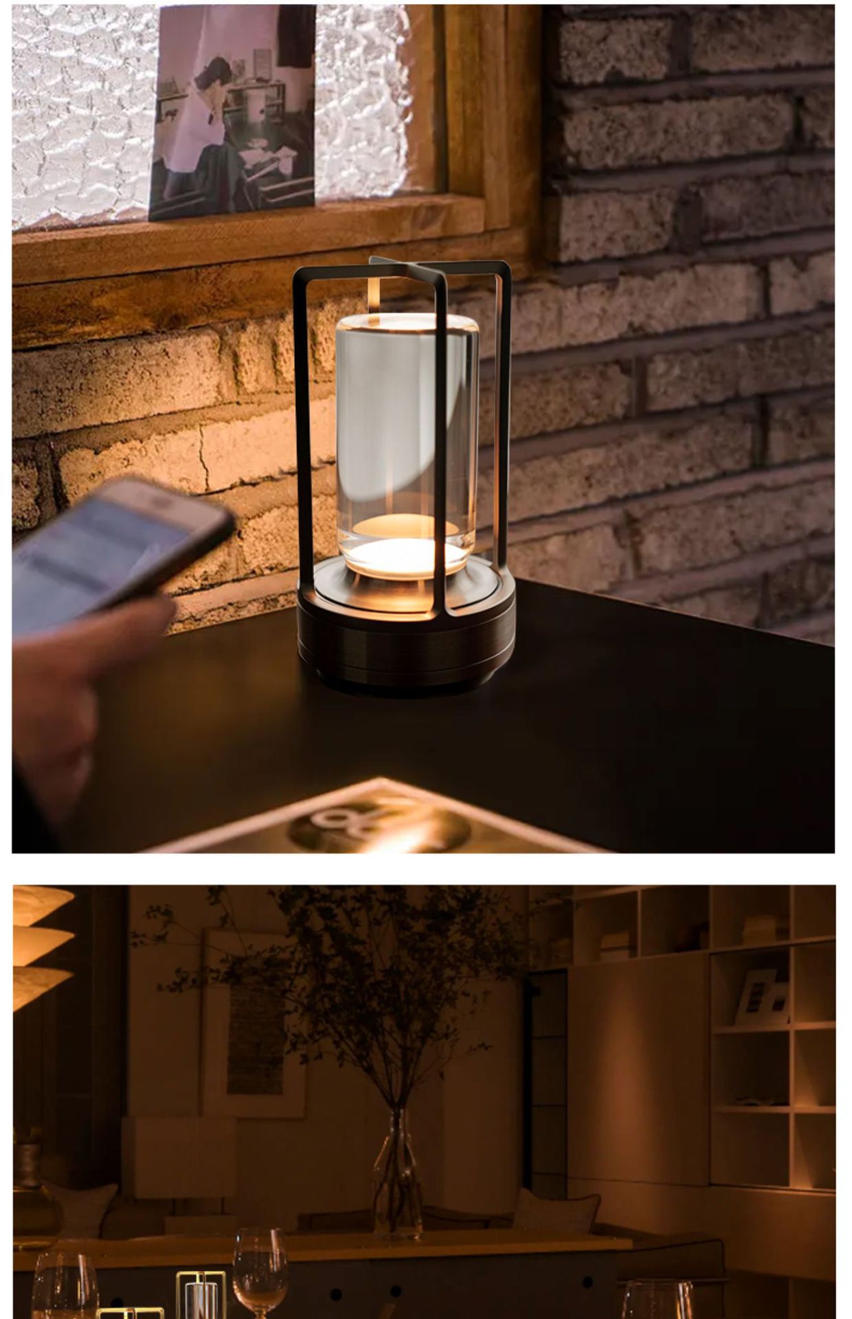 Japanese designer TURN bedroom bedside, dining table, bar decoration, desk lamp, charging atmosphere, creative night light pic 6