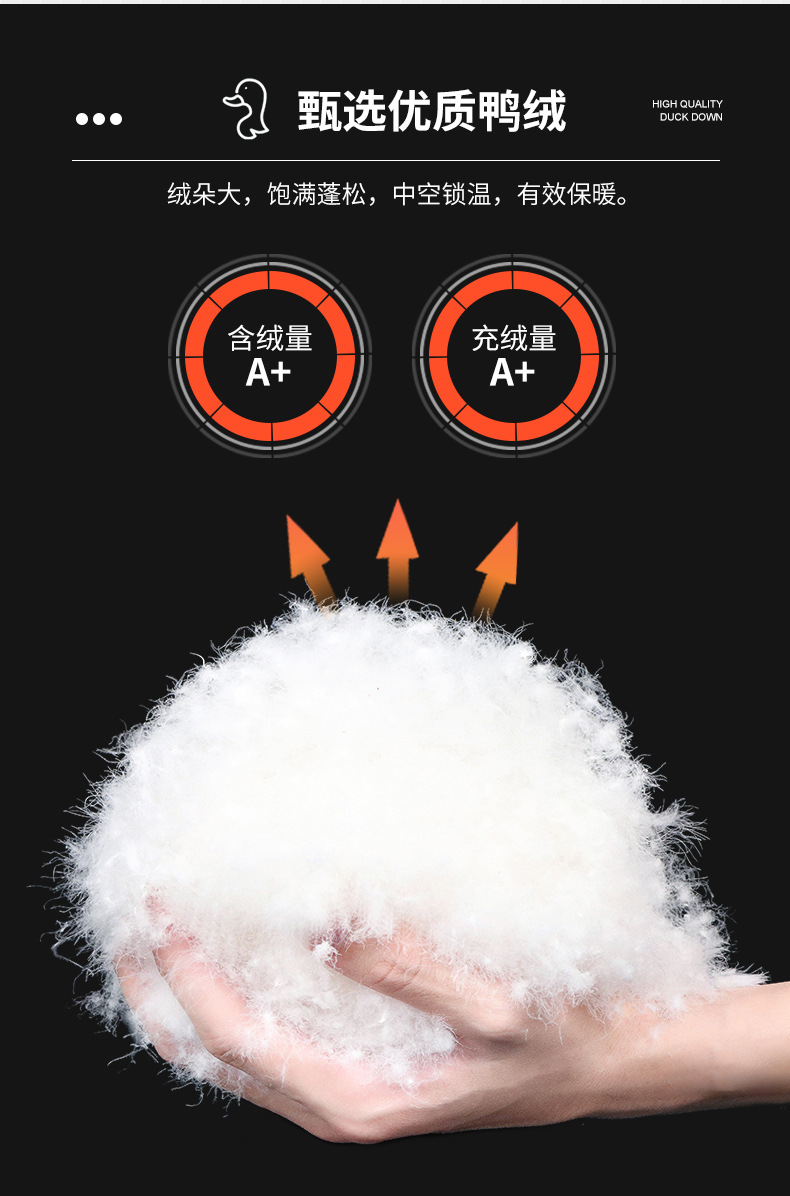 羽绒服男士冬季新款加厚短款连帽白鸭绒保暖外套2024休闲潮牌男装详情3