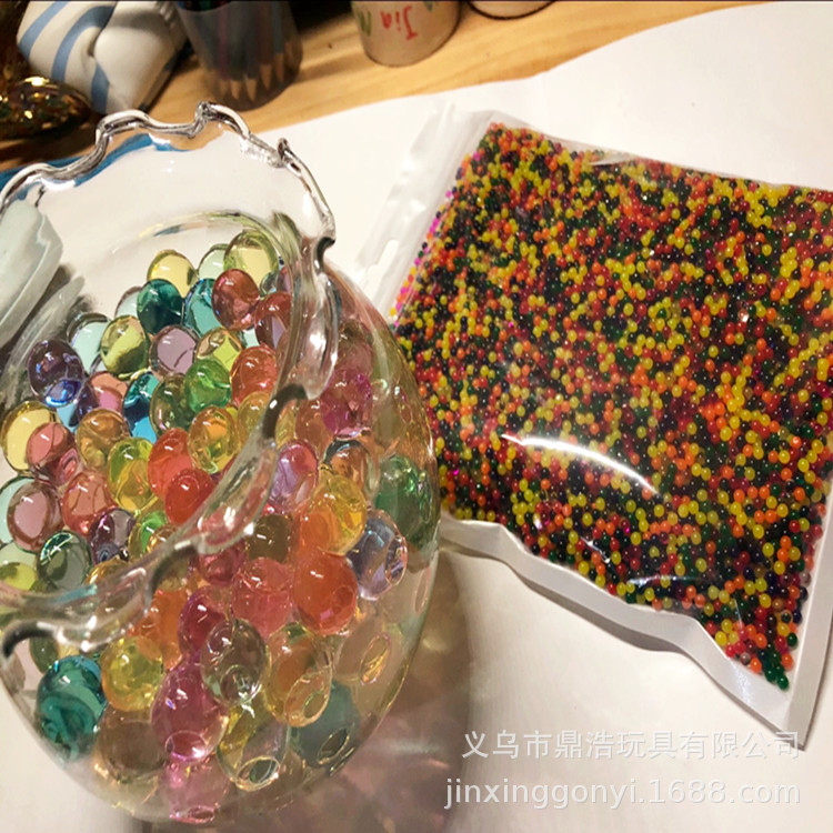 鼎浩 撕拉袋装 300克/袋 吸水珠WATER BEADS DIY营养土多彩水晶彩泥环保土 地摊夜市热卖 详情3