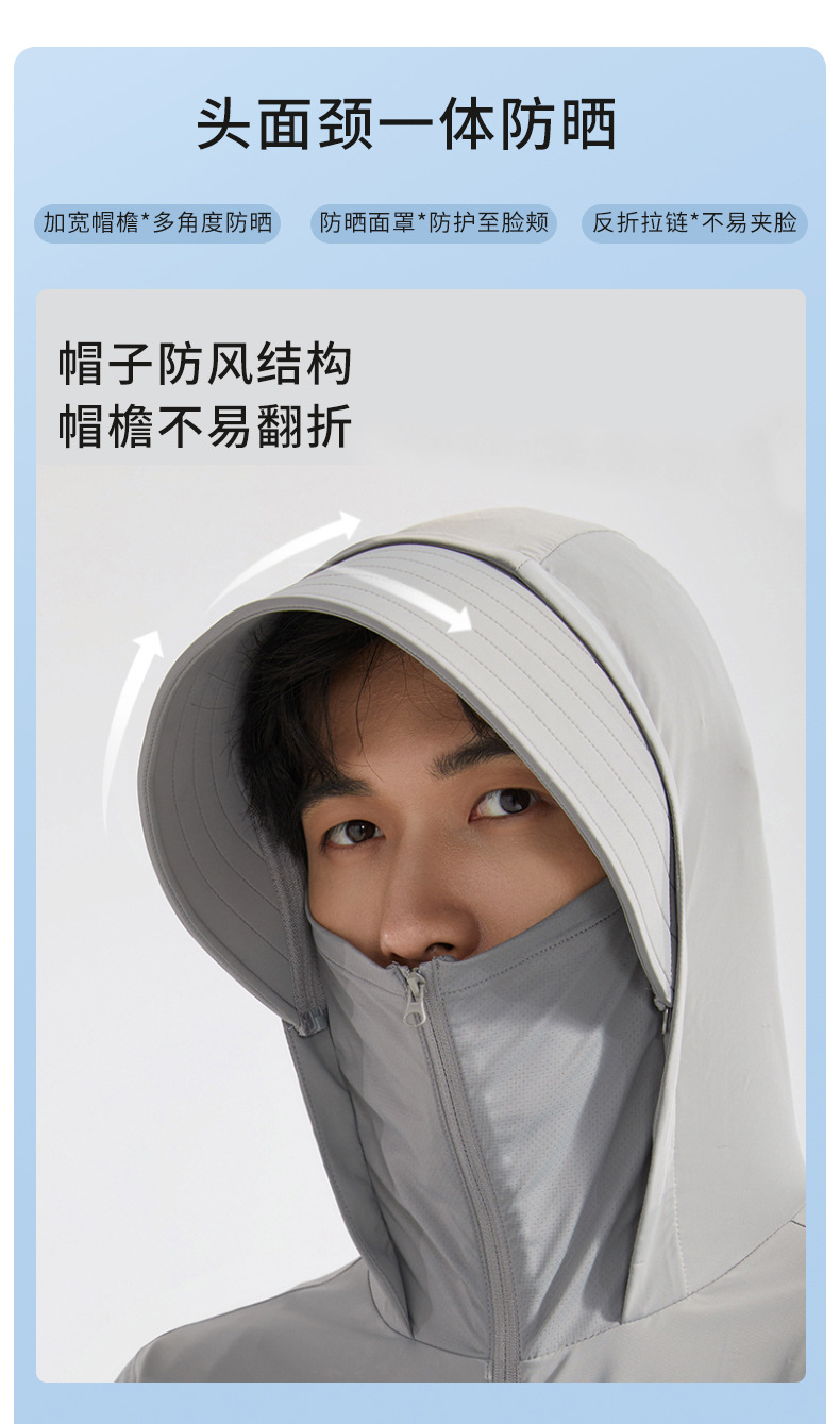 Banana and lemon Sun-protective clothing for women, detachable brim, original gauze, ice silk, cool feeling, UV protection, long-sleeved sun-protective cycling suit pic 21