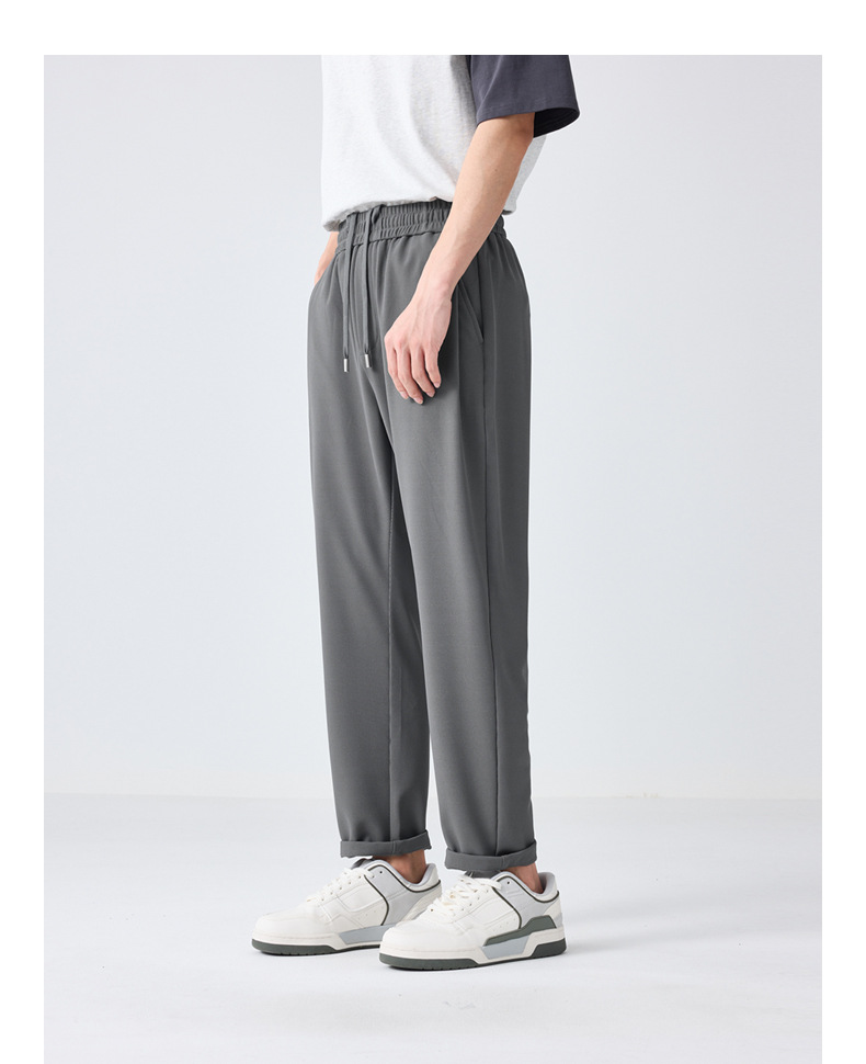 墨麦客华夫格肌理休闲裤男2023夏季新款松紧腰凉感男士裤子90656详情15