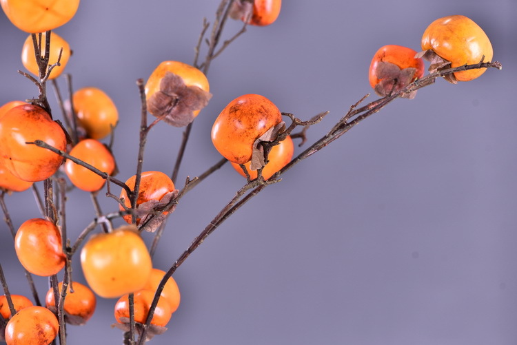 Wholesale of artificial persimmons, home living room model room soft decoration ornaments, money fruit, high-end artificial berries, decorative artificial flowers pic 10