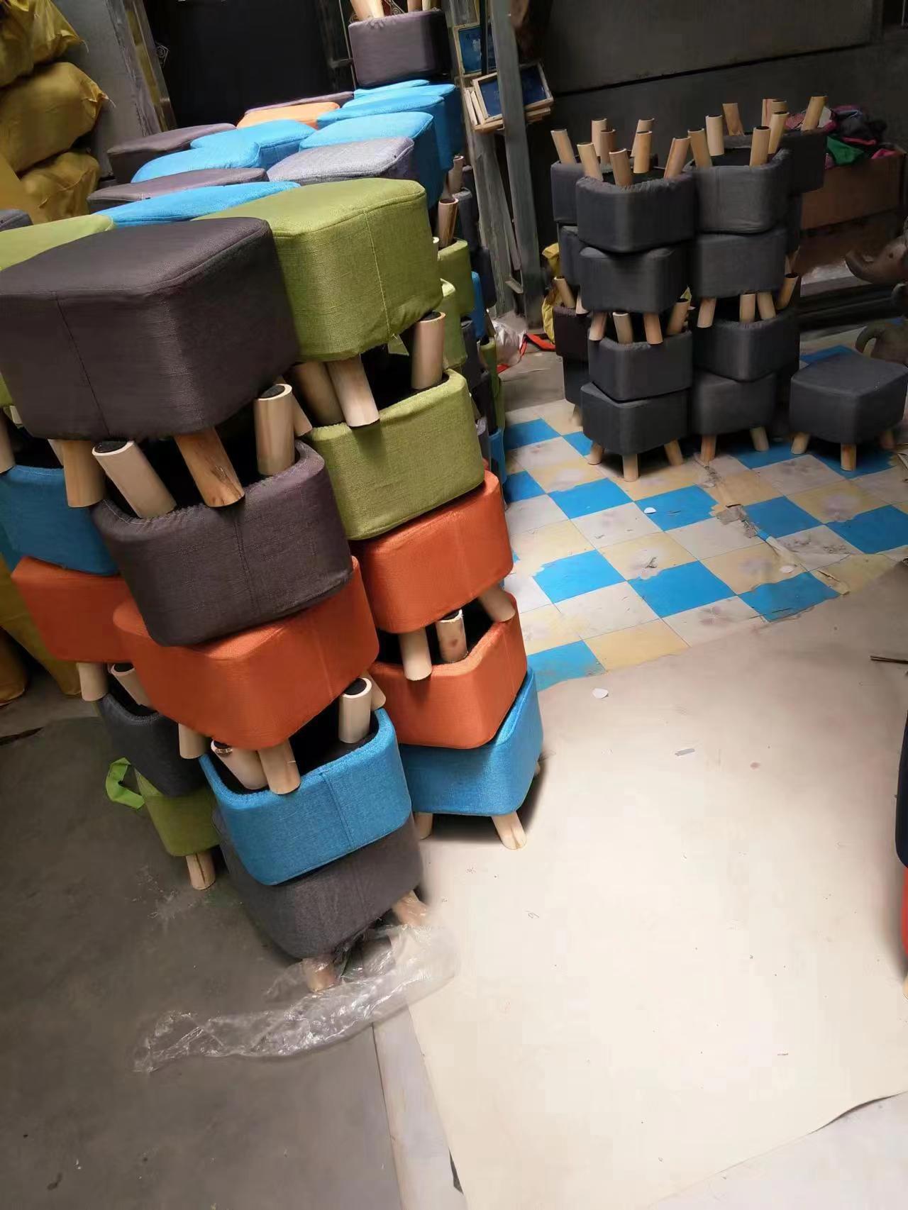 爆款家居换鞋凳礼品凳小凳子方凳矮凳竹节布免费印logo方凳儿童小凳子实木凳子可定制详情2