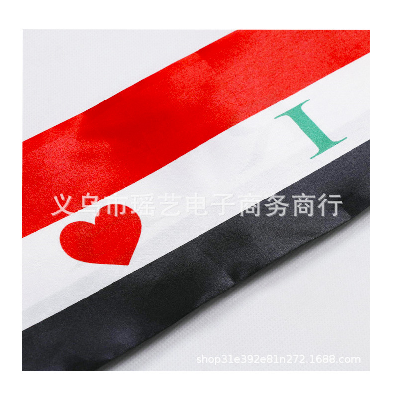 伊拉克国旗围巾 长138*13 供应世界各国国旗围巾详情6