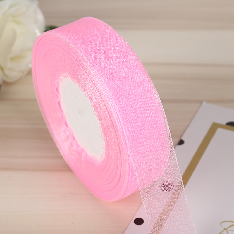 2.5cm ribbon DIY gift packaging tape, edge tape, red ribbon, silk ribbon, satin ribbon, wedding colorful ribbon pic 20