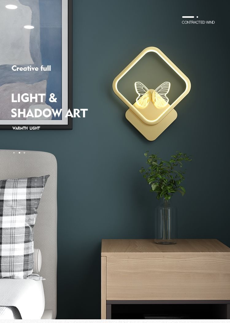 创意儿童墙壁灯北欧卧室床头灯简约现代圆形客厅过道电视背景壁灯详情10
