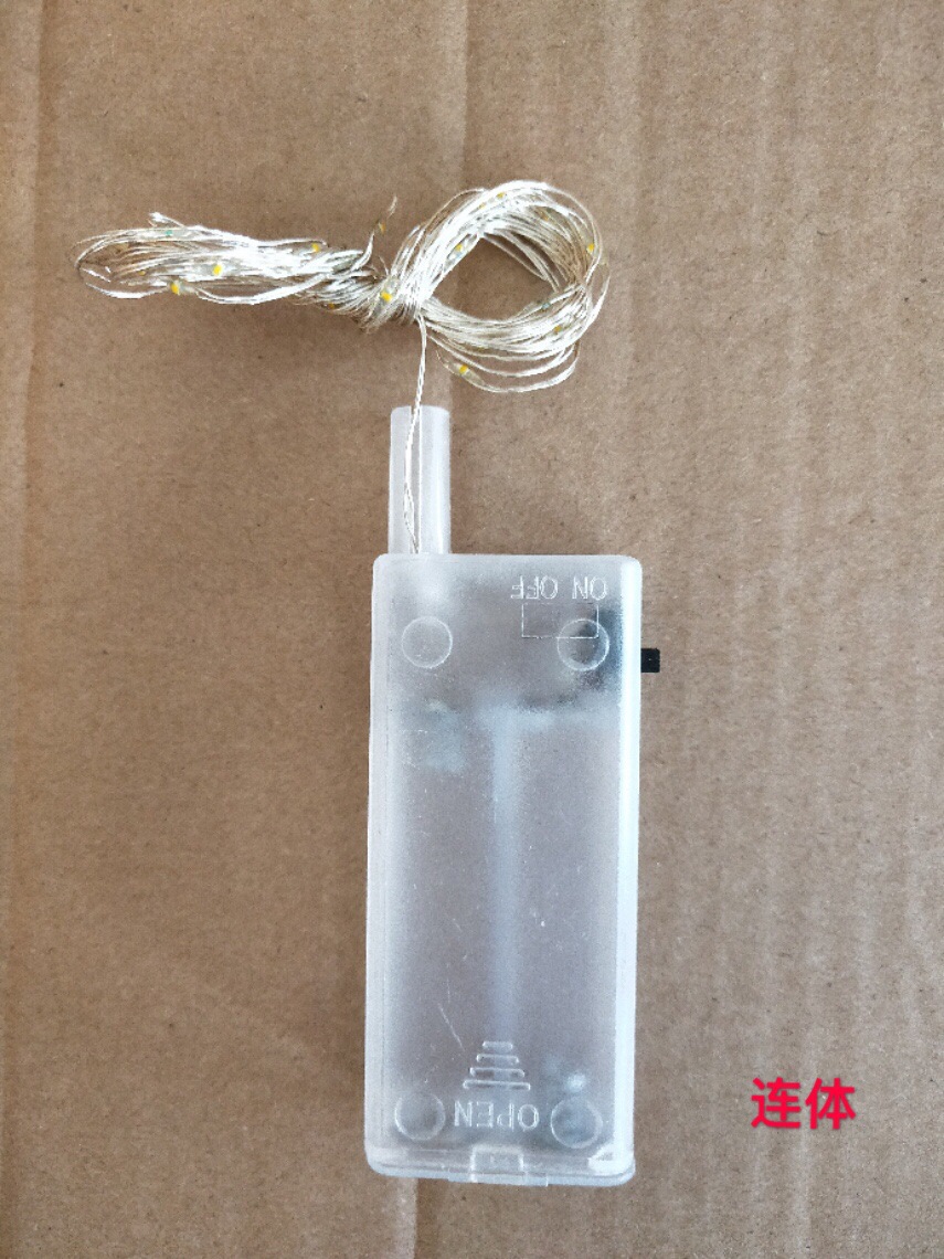 led button battery light, flower Christmas gift box, festival starry sky, waterproof copper wire decorative color light, copper wire light string pic 1