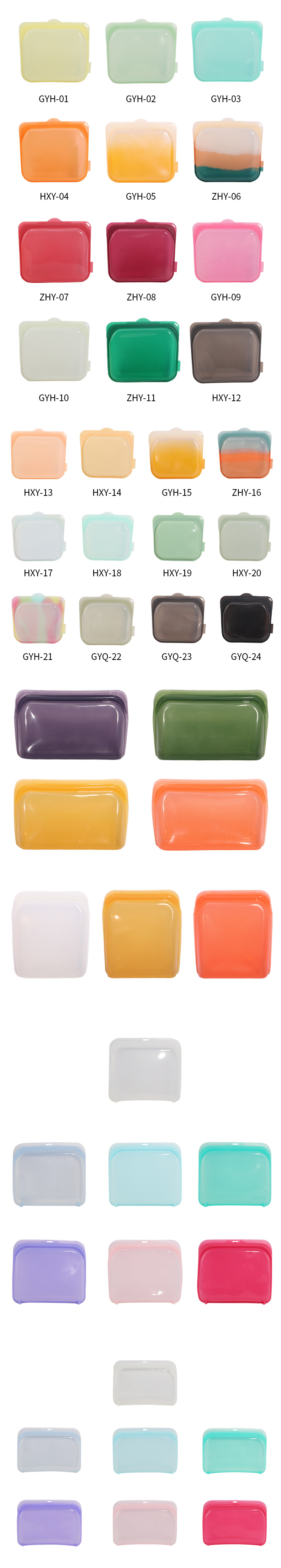 Creative semi-transparent storage bags, food silicone preservation bags, high-temperature resistant storage bags, food silicone sealed preservation bags pic 14