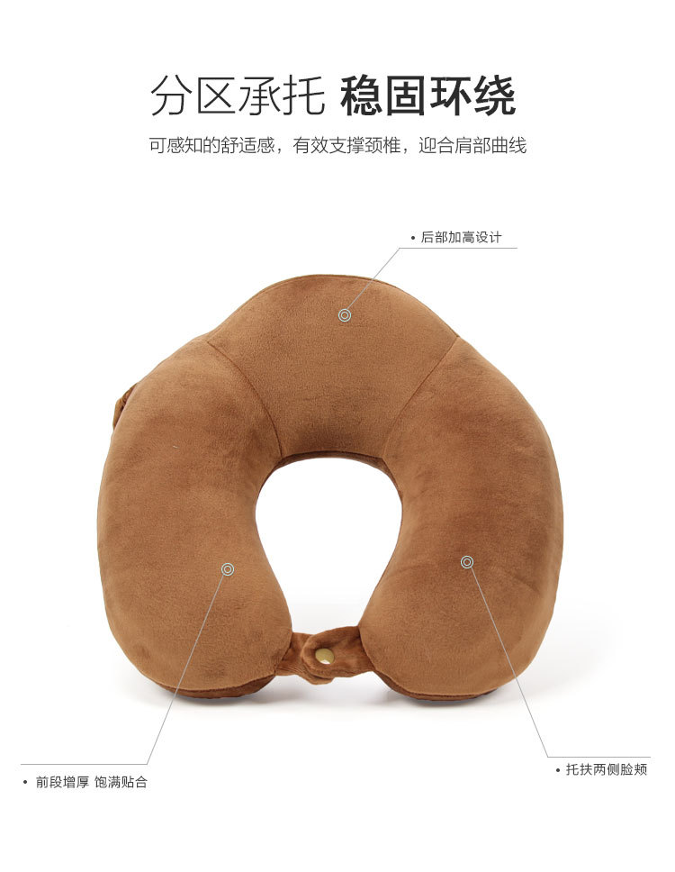 The new winter elastic super plush memory foam U-shaped pillow is portable and can be stored. Factory direct sales pic 15