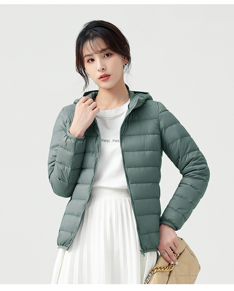 Japón U home el mismo estilo otoño invierno con capucha abajo mujer 90 pato blanco abajo ligero cálido casual versátil abrigos hombres pic 23
