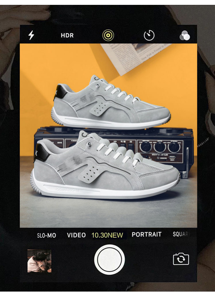 新款男士秋冬休闲一脚蹬防滑跑步阿甘鞋复古潮流休闲运动鞋男款详情2