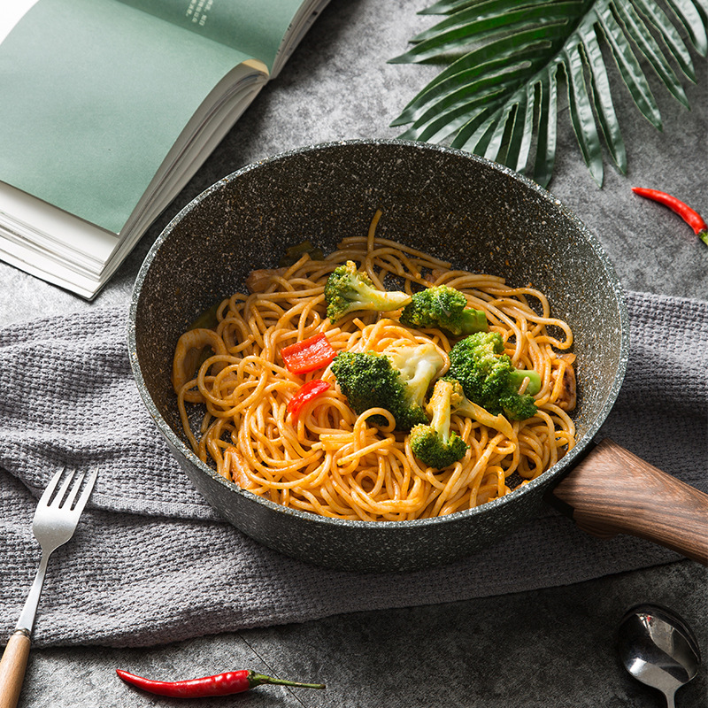 The new thickened tourmaline hot pot, double-ear non-stick pot, dedicated boiling pot and stewing pot are suitable for all kinds of stoves pic 2