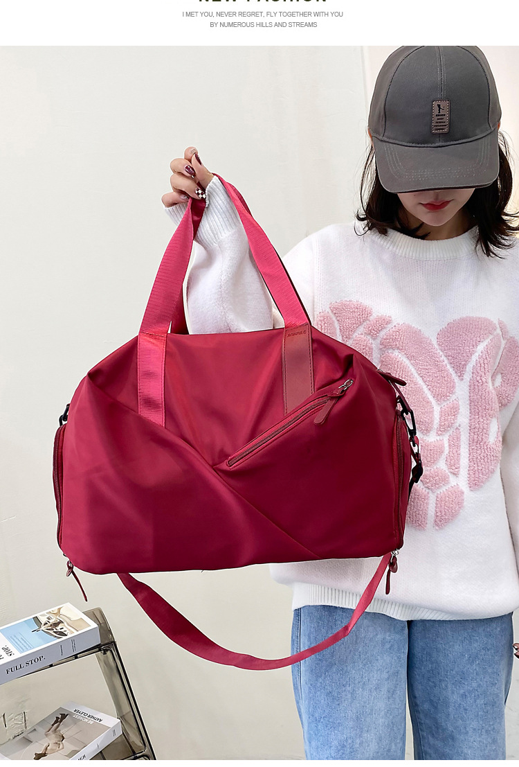 旅行包2022新款大容量旅行袋干湿分离健身包游泳包单肩斜跨包批发详情36