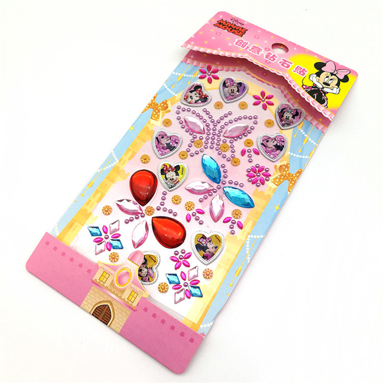 正版卡通亚克力钻石贴水晶贴 手机礼品盒贴纸儿童DIY创意钻石贴纸详情11