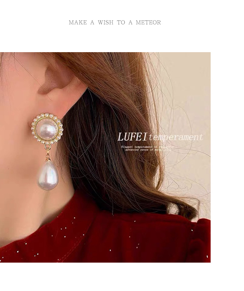 韩版复古珍珠耳夹女无耳洞小众简约925银针高级耳环小众耳饰批发详情3