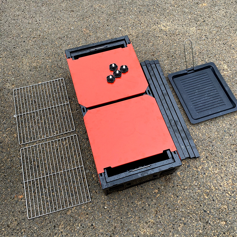 Factory direct sales BBQ folding thickened material barbecue grill, outdoor barbecue portable camping charcoal, courtyard carbon grill pic 4