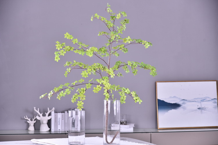 Home decoration simulation Japanese hanging bell branches, home decoration floor-standing flower figures, artificial green plant simulation leaves pic 8