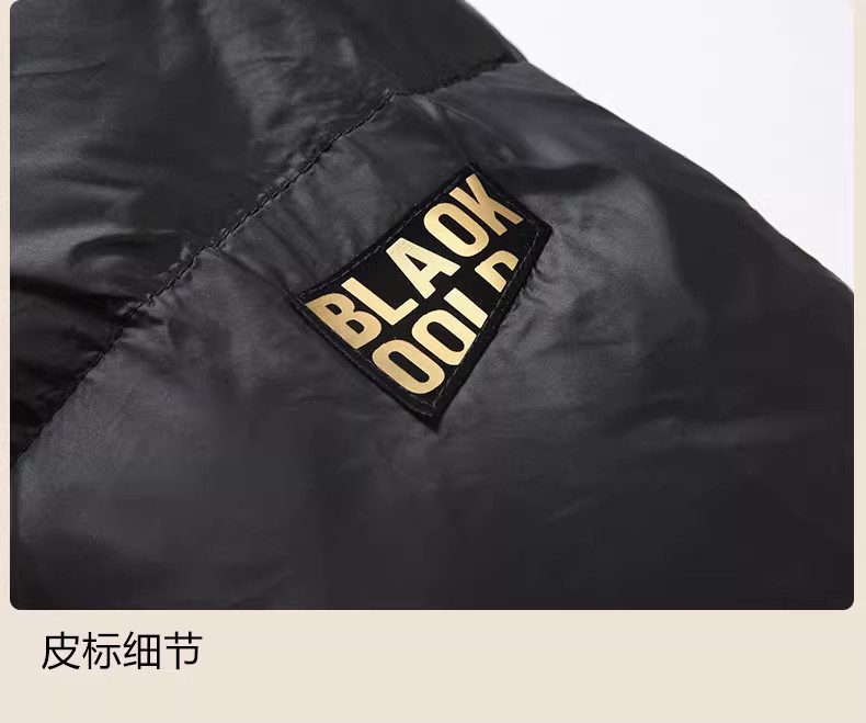 2023冬季新款黑金羽绒服男女同款保暖加厚连帽情侣简约白鸭绒外套详情18
