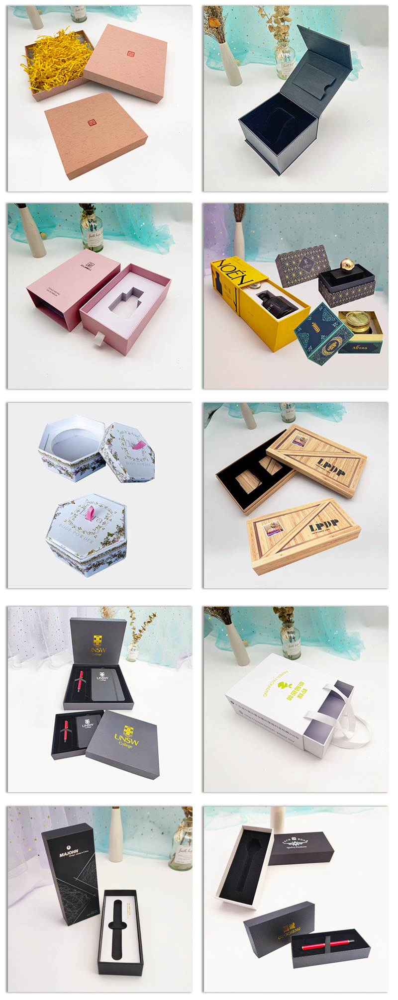 Customized high-end pull-out accessory boxes, ring boxes, necklaces, jewelry boxes, bracelet boxes, personalized drawer jewelry packaging boxes pic 3