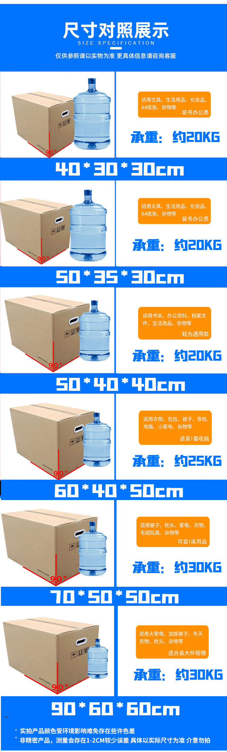 搬家纸箱批发现货 纸箱大号快递特硬fba纸箱子收纳打包 包装纸盒详情4