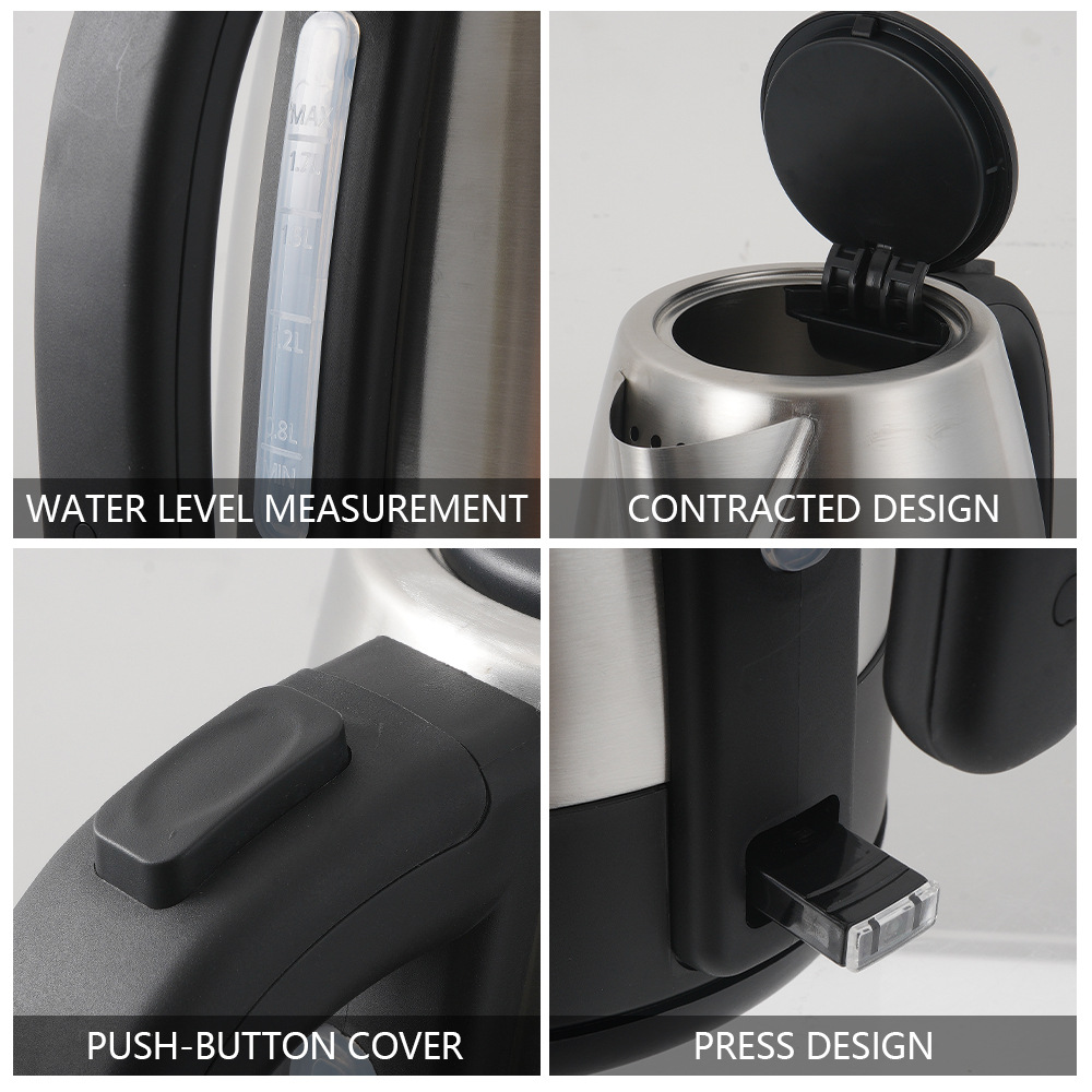 winning star Cross-border 1.8L British and European standard stainless steel household small appliances kettle, electric kettle pic 4