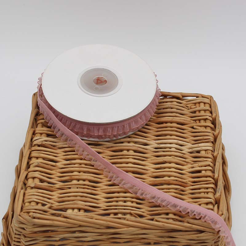 In stock: 1.0cm single-sided black fungus snow yarn lace elastic band for baby clothes, decorative accessories, home textile edging materials pic 13