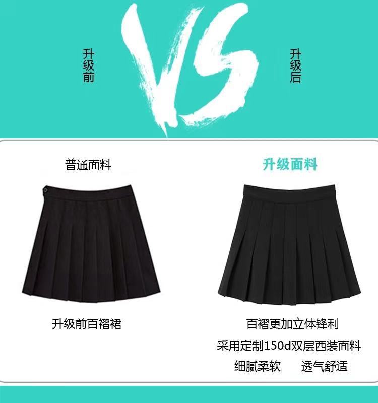 Pleated skirt 2023 new large-sized half skirt for women, JK skirt for spring and summer, all-roundable for chubby girls, high-waisted short skirt, A-line skirt pic 3