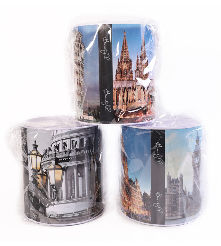 Self-owned brand, large architectural landscape, creative piggy bank, student gift, Kulomi book, safe cabinet-style savings display pic 20