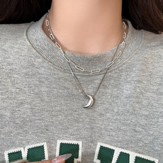 新中式民族风平安锁项链女轻奢高级感蝴蝶串珠锁骨链复古配饰颈链详情5