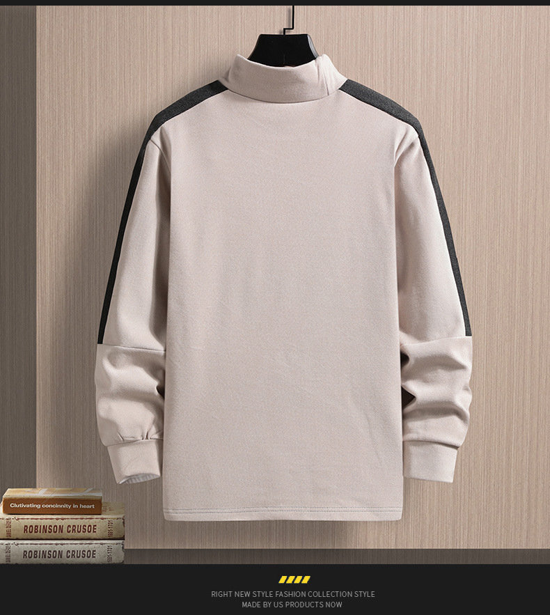 2022 Autumn/Winter new double-sided German fleece long-sleeved T-shirt for men, Korean-style trendy fleece hoodie, casual top for men pic 40