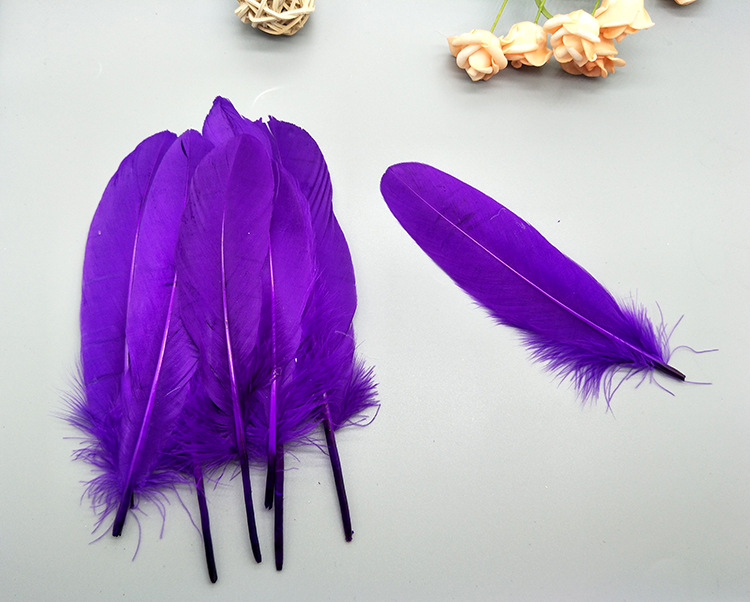 High-quality goose feathers, hard and fluffy, wholesale in stock, DIY colorful feathers, wedding decoration materials, white goose feathers pic 31