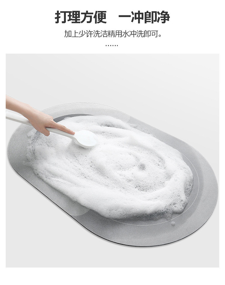 跨境爆款北欧风厨房两件套科技绒软垫吸水吸油脚垫耐脏易清洗脚垫详情4