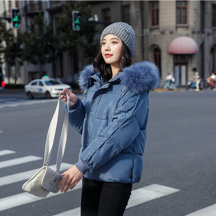 New winter cotton-padded jacket, thickened cotton-padded jacket, down cotton-padded jacket for women, short Korean-style fitted hooded bread jacket pic 32