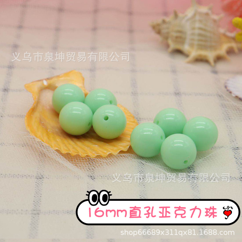 Factory direct sales of Korean-style acrylic candies, colored transparent round beads, loose beads, mobile phone lanyards, hair accessories, DIY accessories pic 16