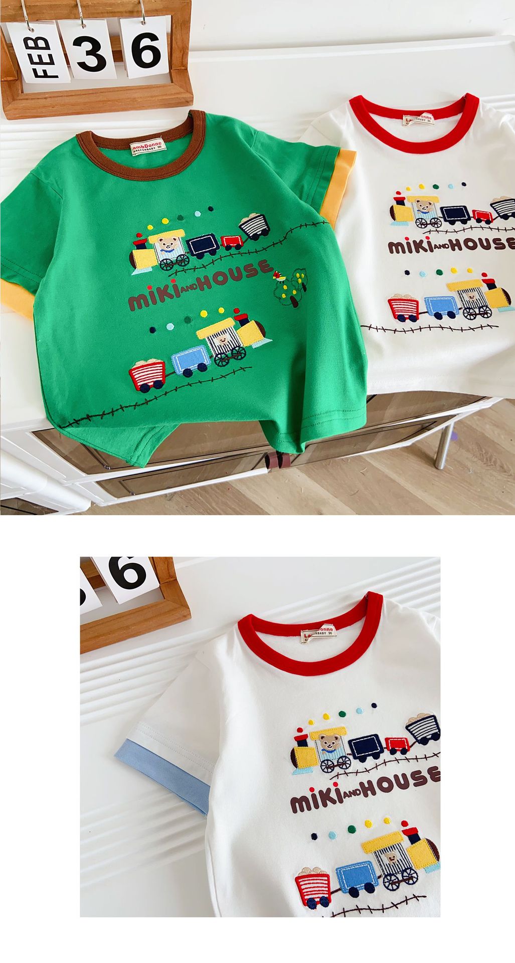 男童短袖T恤日系Miki夏季2024年女童短袖批发中小童外贸童装批发详情22