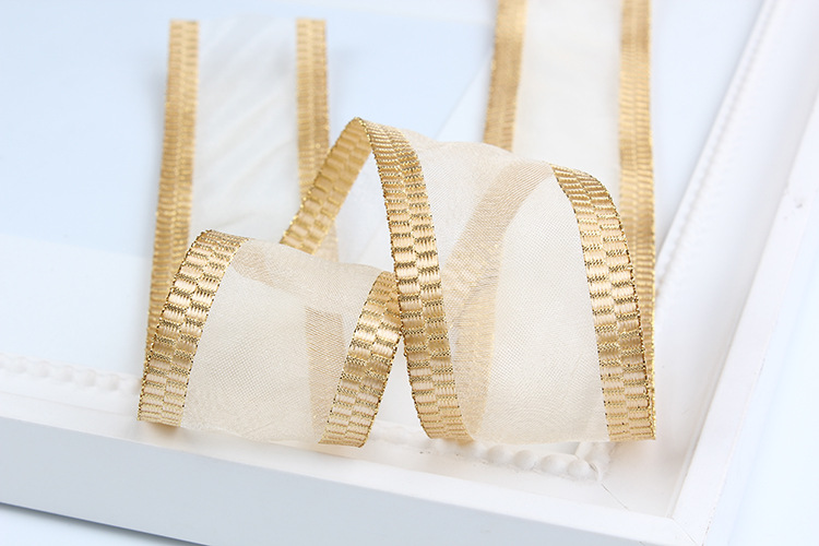 Dingxin Ribbon Wholesale: Korean double-sided silver silk snow Ribbon, DIY handmade butterfly decorated ribbon, edge net ribbon pic 8