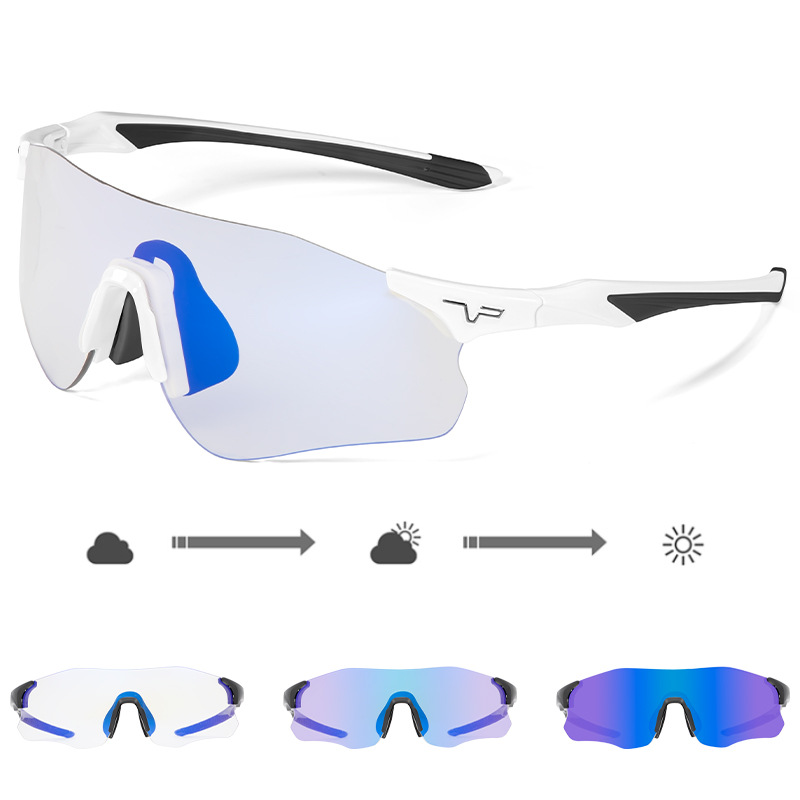 Cross-border outdoor color-changing running sunglasses, cycling glasses, sports road bike, bicycle windproof and mountaineering goggles pic 1