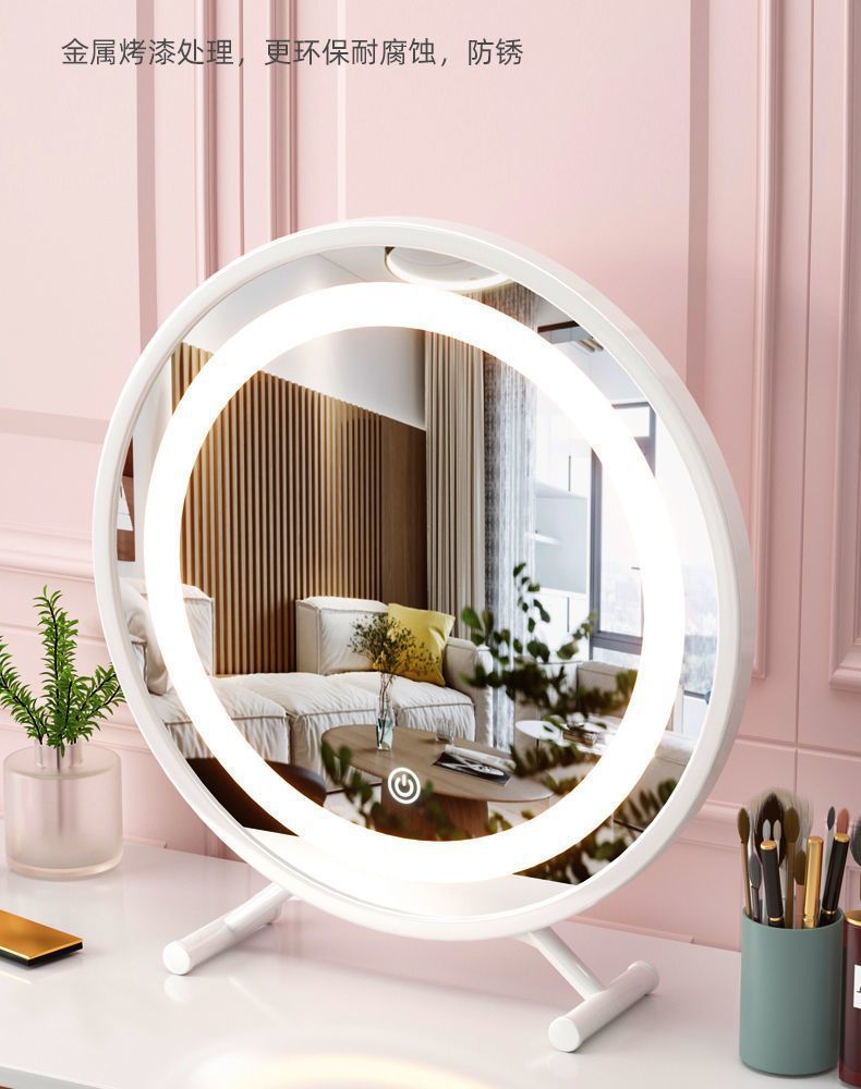 镜子化妆镜LED高清大号台式桌面家用卧室内网红宿舍ins梳妆台美容详情17