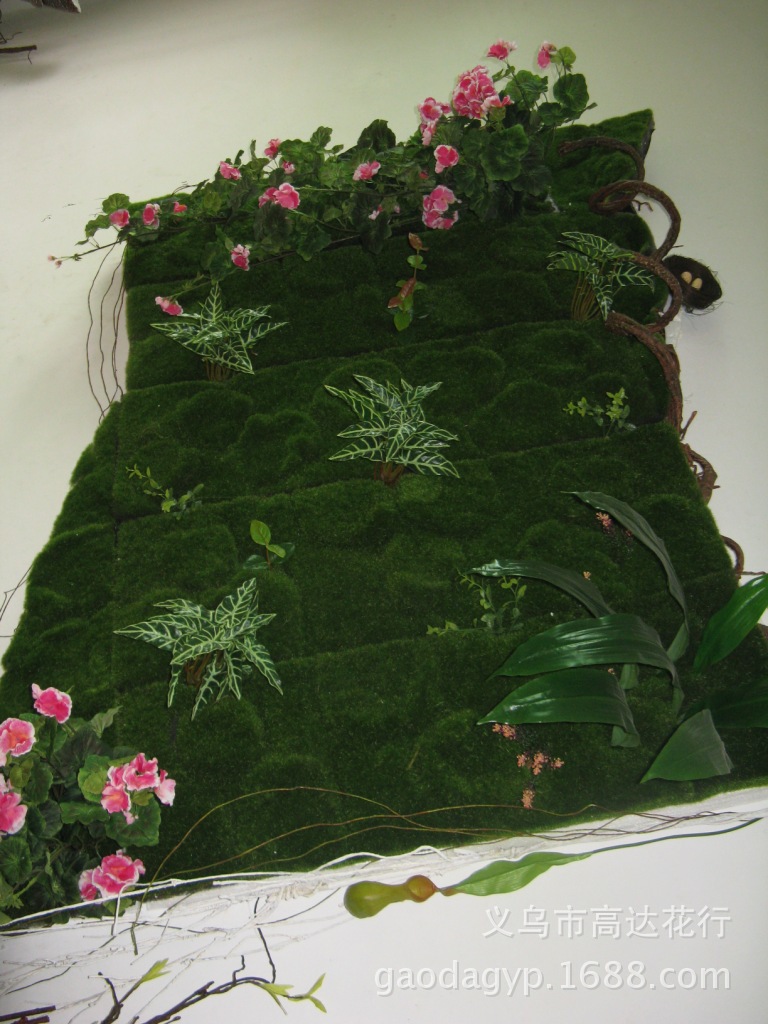 Artificial plant wall, moss skin, plant wall, grass decoration, indoor window display decoration, DIY trendy decoration, lawn pic 25