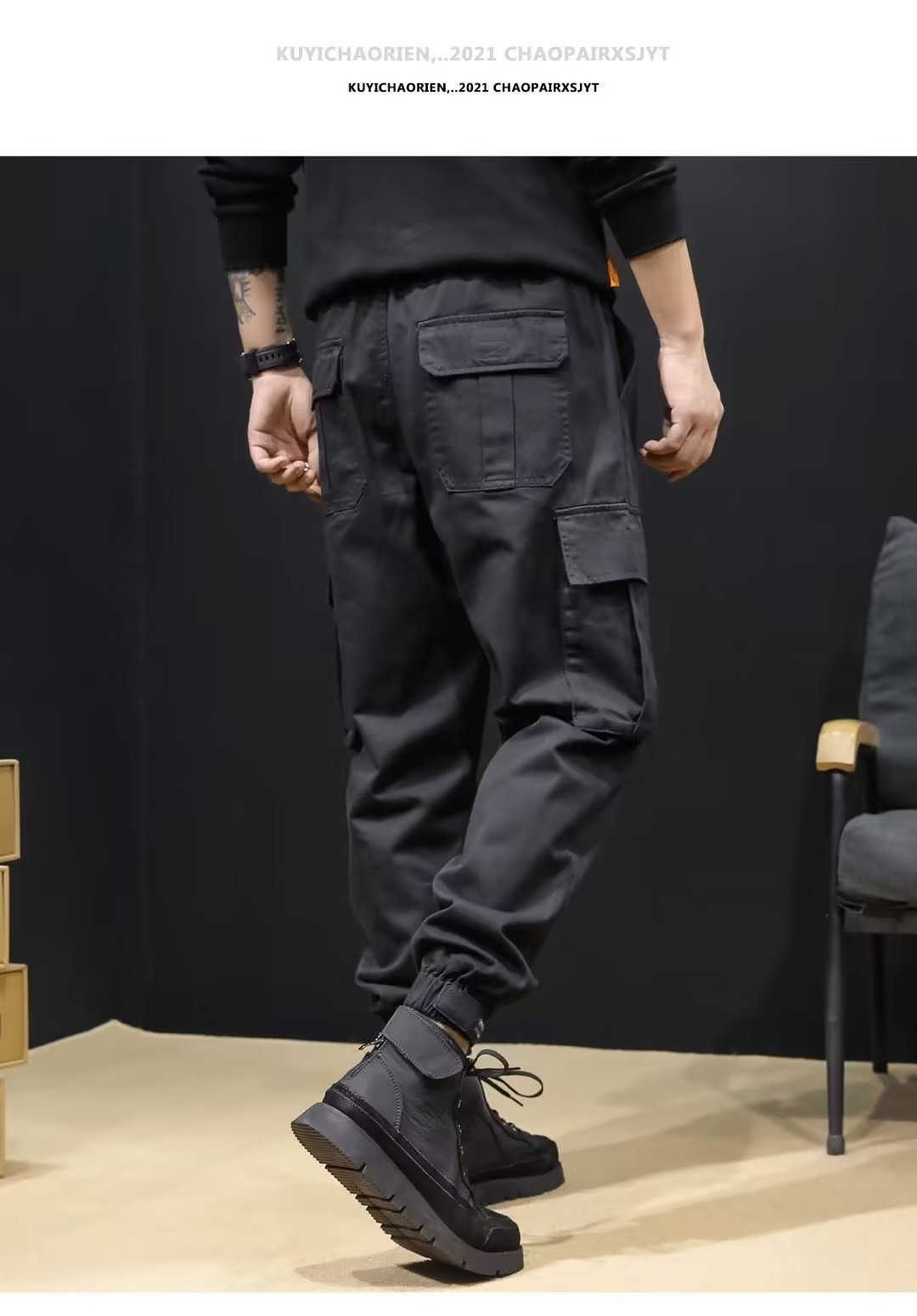 美式工装裤子男士春夏款休闲男裤2025新款大码夏季薄款工装裤男潮详情22