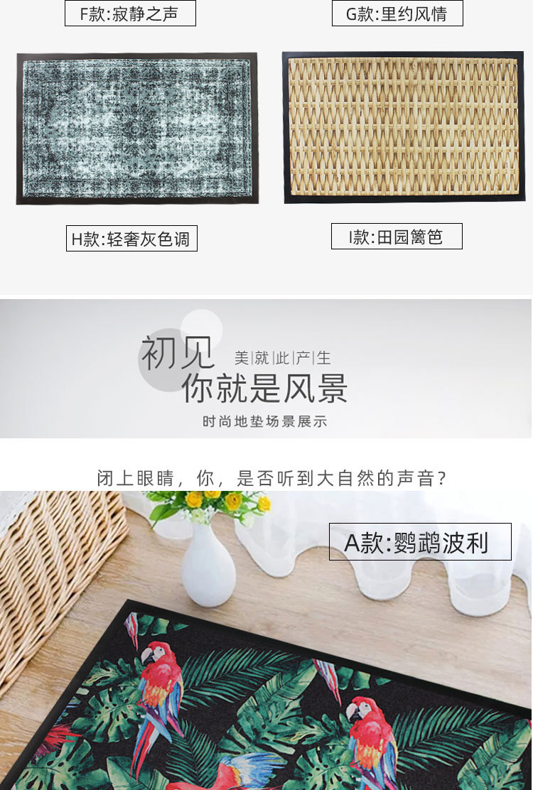 Printed entrance floor MATS, entrance door MATS, doormat MATS, bedroom and kitchen MATS, bathroom absorbent MATS, household carpets pic 4