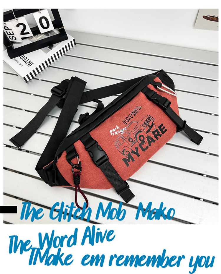 骑行包男士健身休闲斜挎胸包时尚潮流户外旅行小物袋机能便携腰包详情18