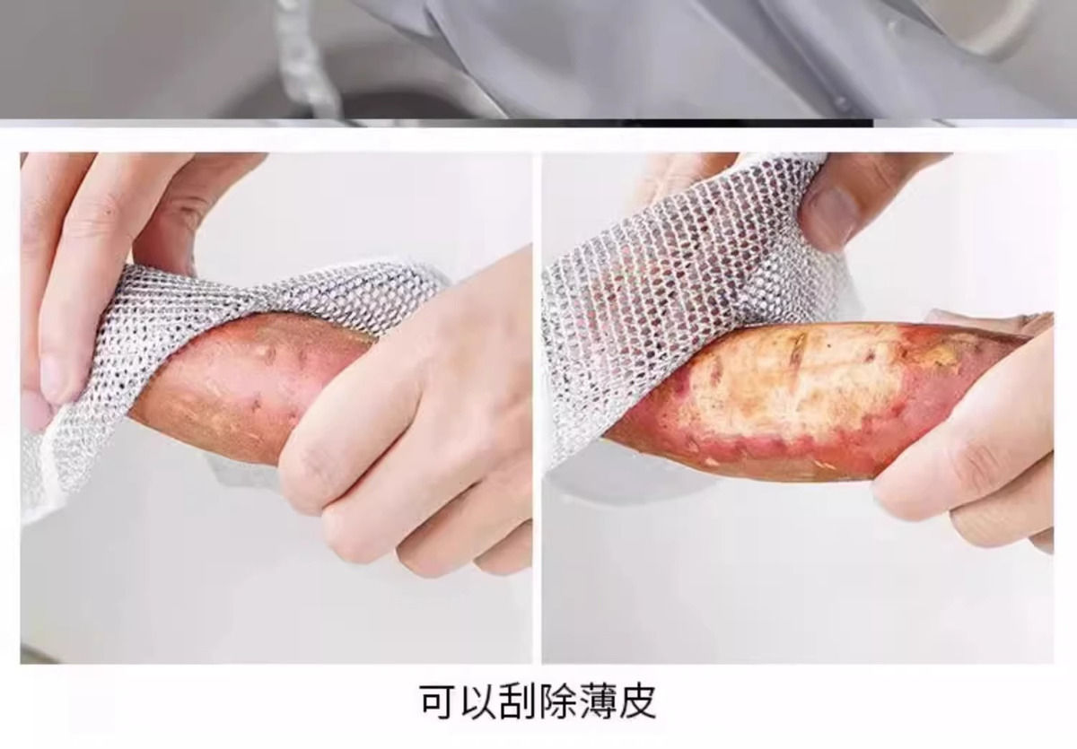 双面银丝抹布钢丝洗碗布百洁布清洁布去污不沾油家政多功能百洁布详情10