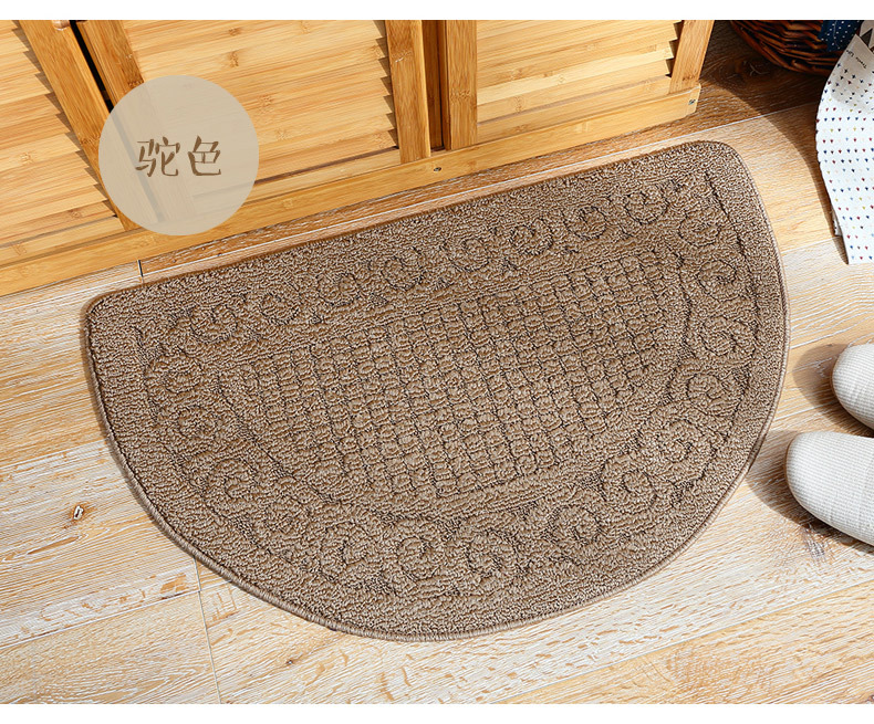 Wholesale of retro polypropylene semi-circular floor MATS, door MATS, living room carpets, bathroom and bathroom anti-slip floor MATS pic 8