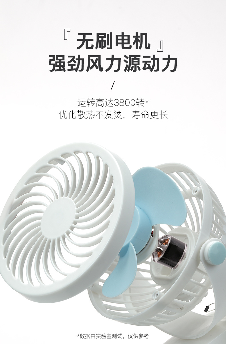 07 Factory direct sales usb charging small fan with strong wind force, silent desktop handheld fan for student dormitories and offices pic 11
