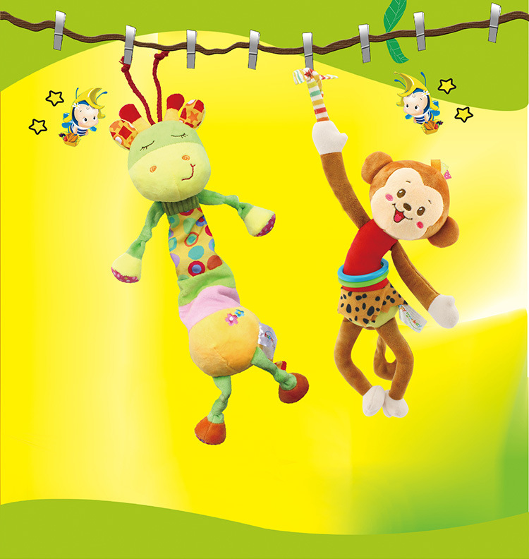 Baby stroller pendants, toys, animal bells, animal plush bells, vibrating bed bells pic 2